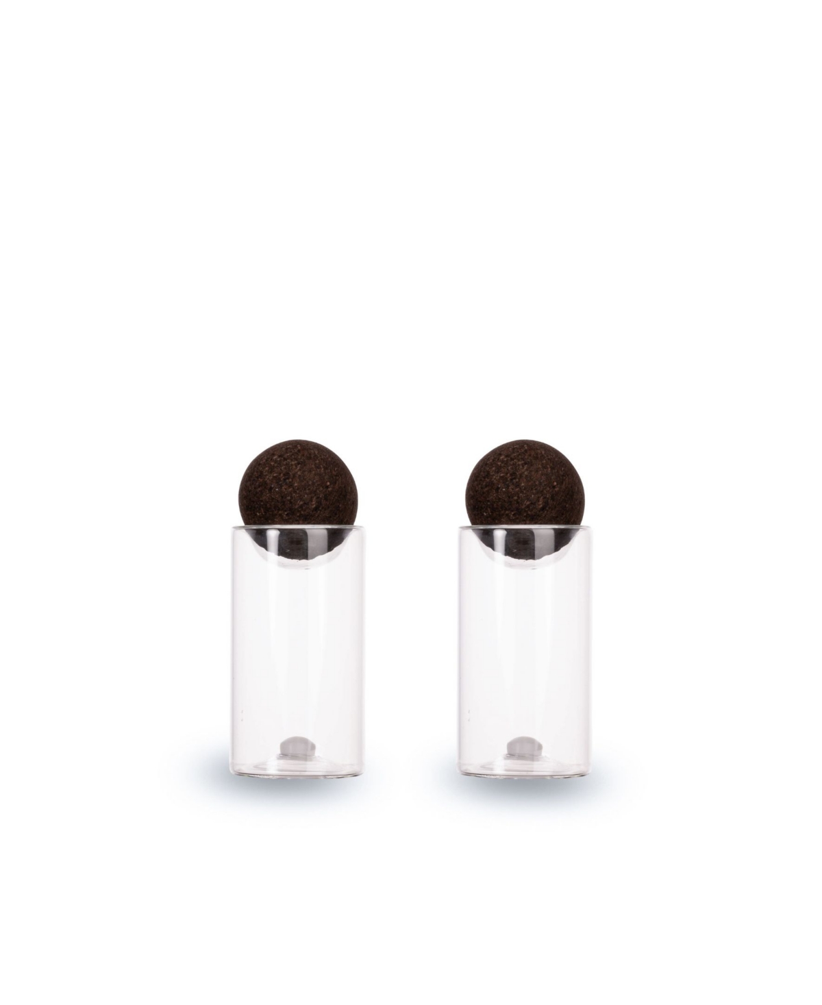 Sagaform Nature Salt And Pepper Shakers With Cork Stoppers, Set Of 2 In White