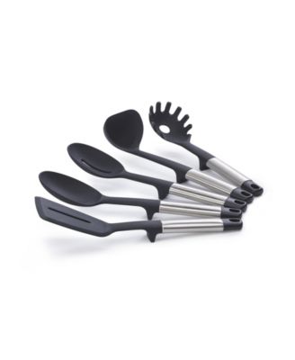 Elevate Silicone Carousel 5-Piece Utensil Set with Rotating Storage Stand