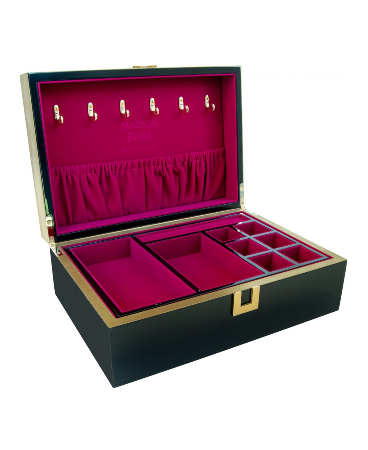 Mele & Co Mab London Jewelry Box With Lacquer Finish In Black