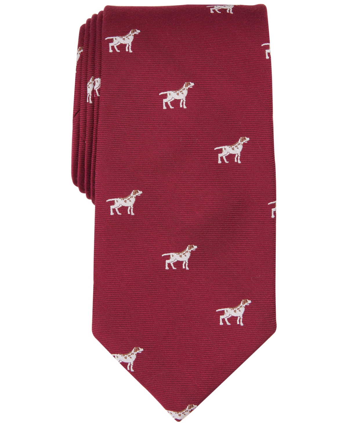 Club Room Men's Monterey Dog-pattern Tie, Created For Macy's In Red