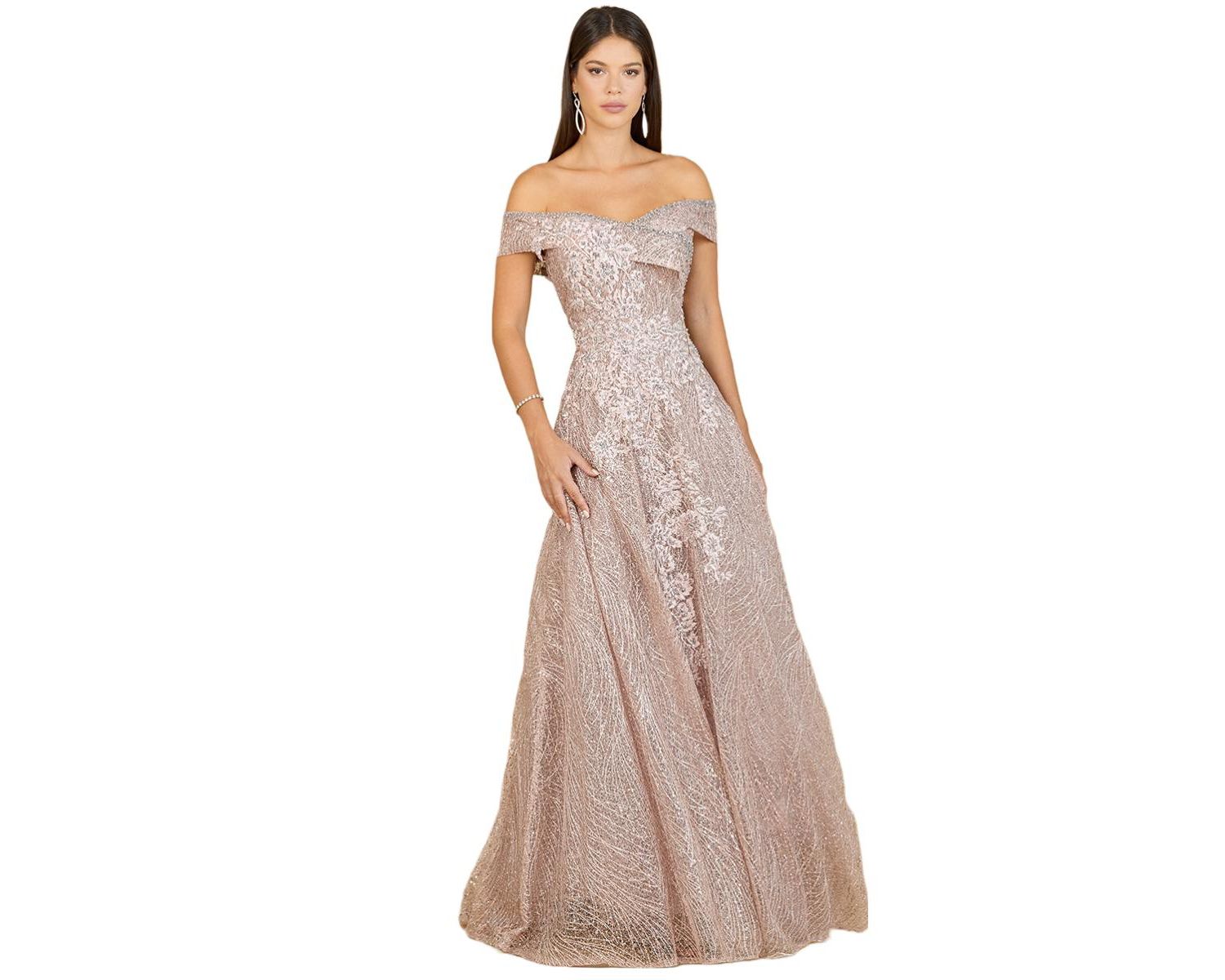 Women's Off Shoulder A-Line Gown