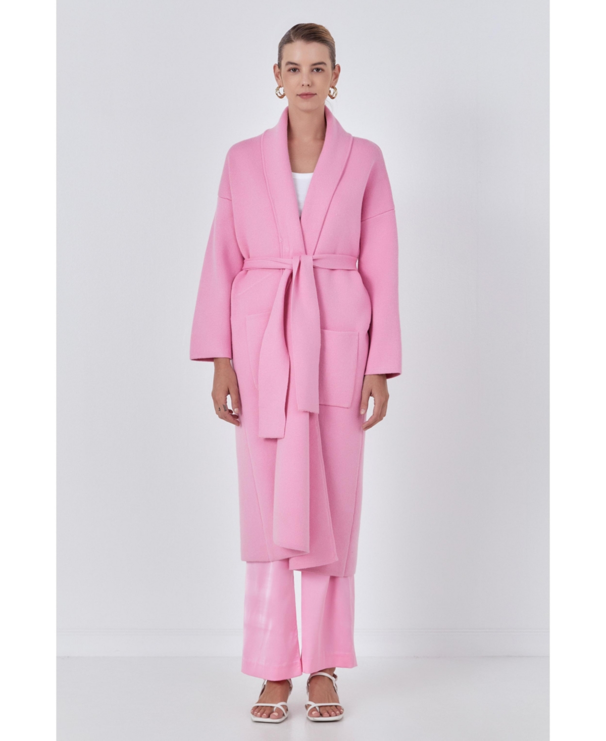 endless rose Women's Shawl Collar Over Long Cardigan