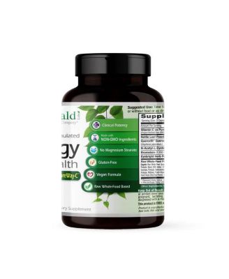 Allergy Health with Vitamin C, Quercetin, and Bromelain - Natural Allergy Pills and Antihistamine Support - 90 Vegetable Capsules