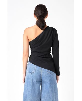 Women's Asymmetric Ruched Top