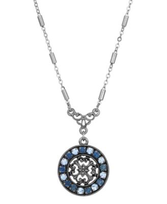 Crystal Round Pendant Necklace
