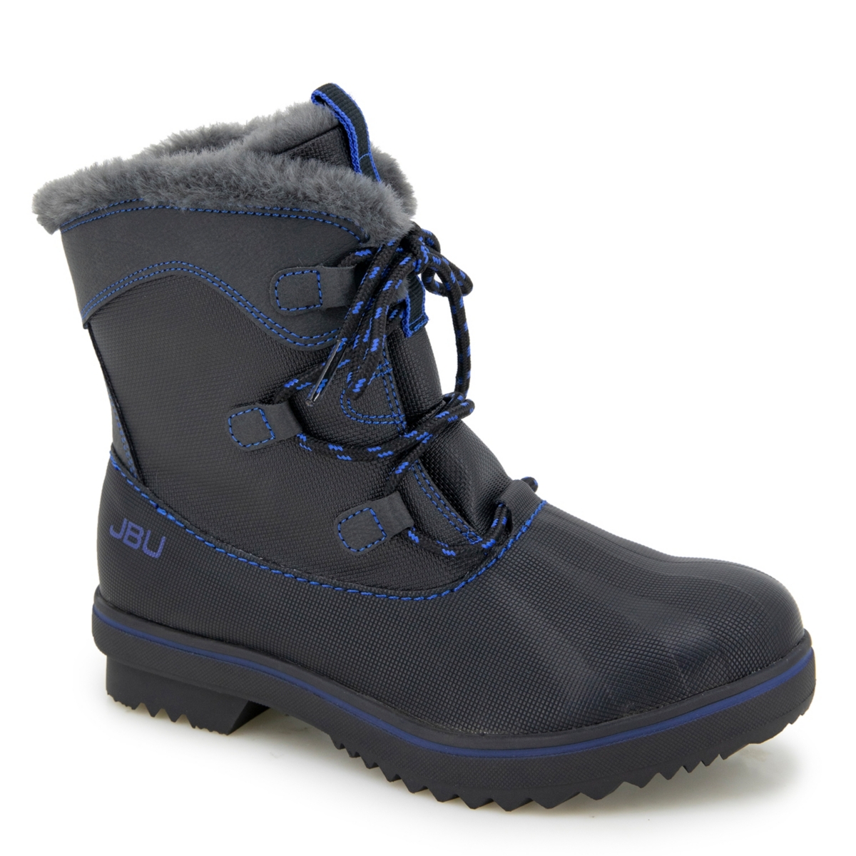 Jbu Brisky Lace-up Casual Duck Boots In Black