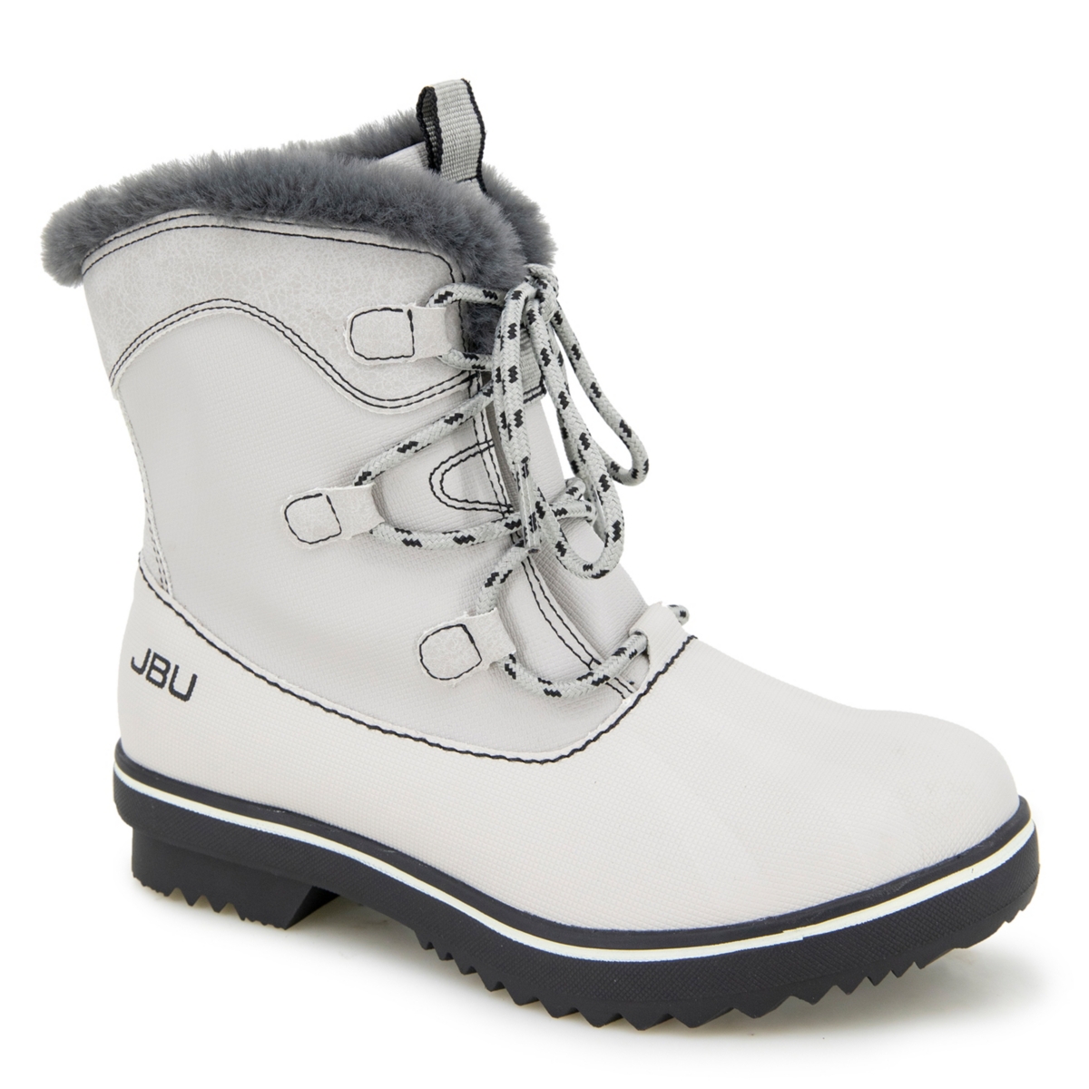 Brisky Lace-Up Casual Water-resistant Boots - Stone White