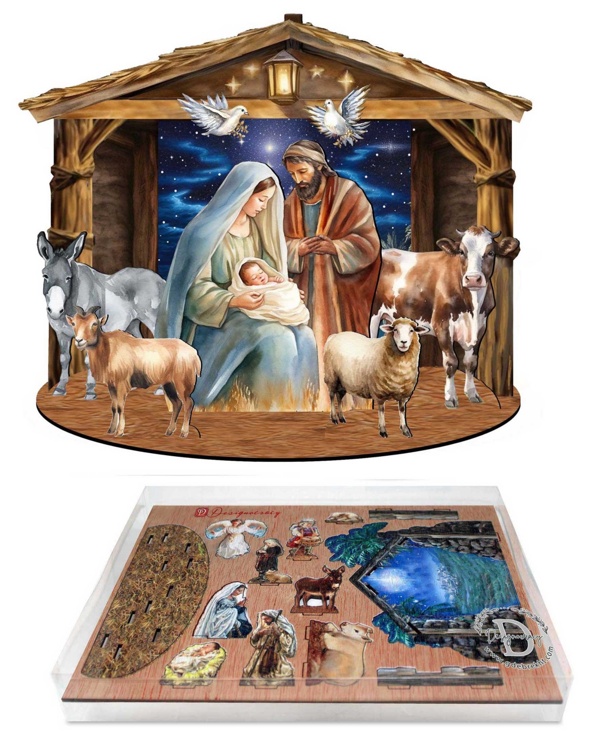 Shop Designocracy Classic Holy Family Nativity Scene 7" Christmas Nativity Table Decoration By G.debrekht In Multi Color