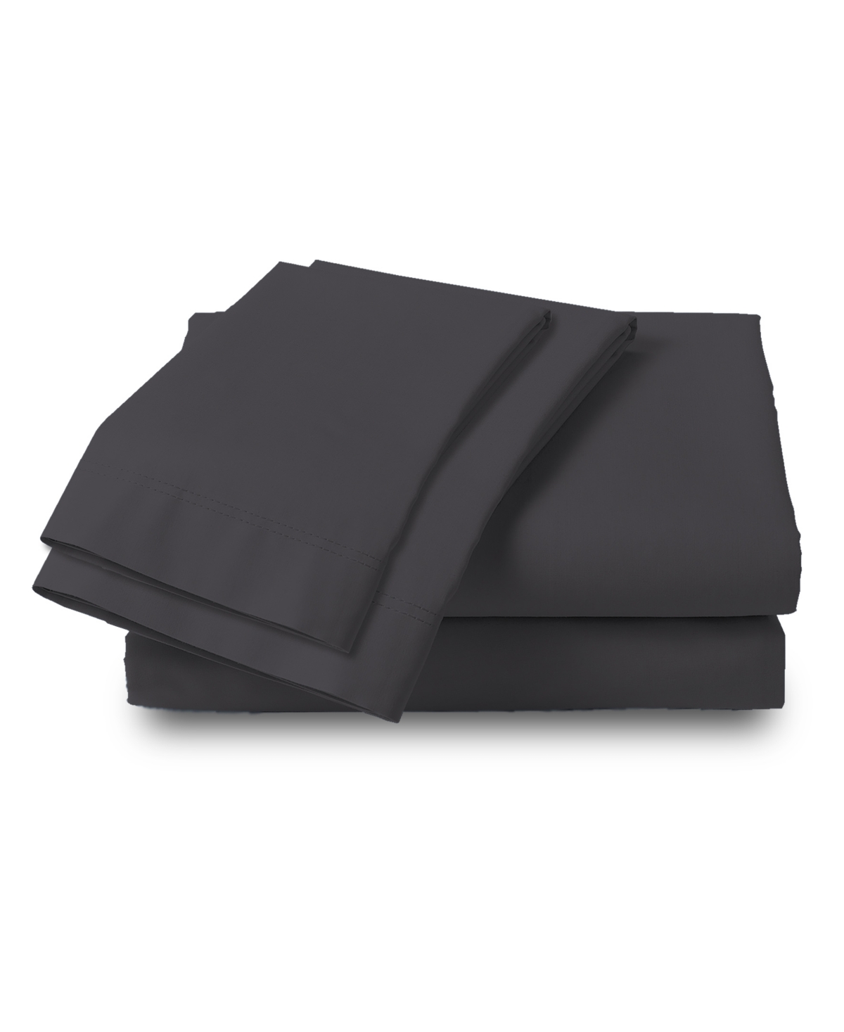 Color Sense 300-thread Count Cotton Ultra-soft Crease-resistant 4-pc. Sheet Set, King In Dark Gray