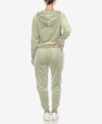 Women's Velour Tracksuit Loungewear 2pc Set