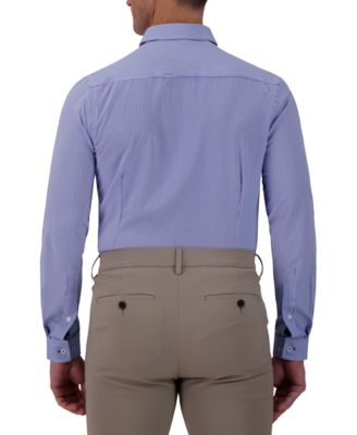 Мужская приталенная рубашка в полоску с принтом C-LAB NYC C Lab