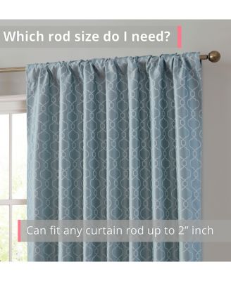 Franklin Moroccan 100% Complete Blackout Thermal Insulated Energy Savings Heat/Cold Blocking Back Tab Rod Pocket Curtain Drapery for Bedroom & Living Room, 2 Panels