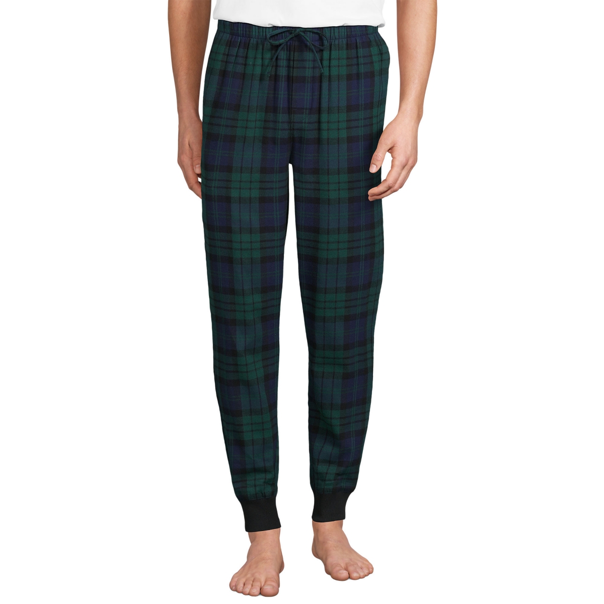 Lands' End Big & Tall Flannel Jogger Pajama Pants