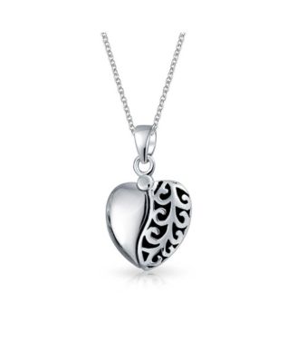 I Love You Word Opening Heart Shape Locket Pendant Necklace 