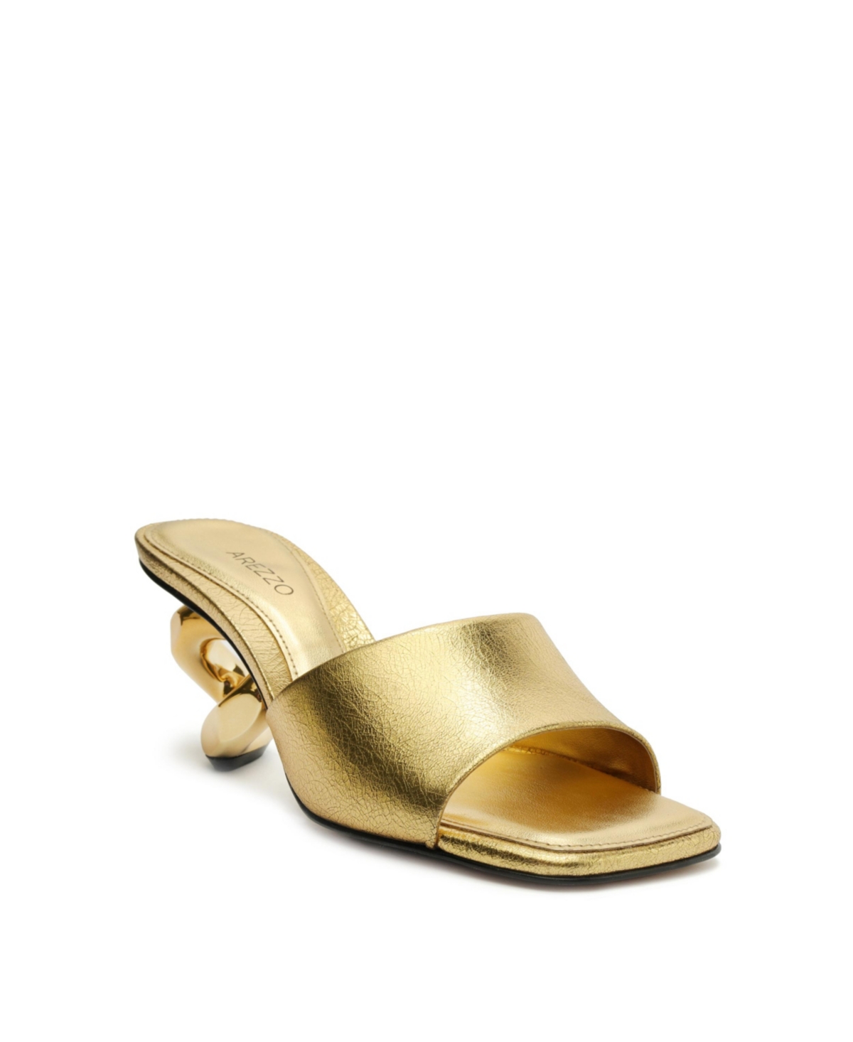 Arezzo Women's Brielle High Geometric Sandals - Gold - Manmade
