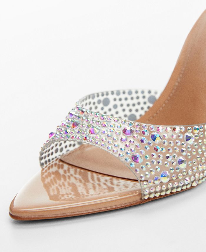 MANGO Women's Glitter HighHeeled Sandals Macy's