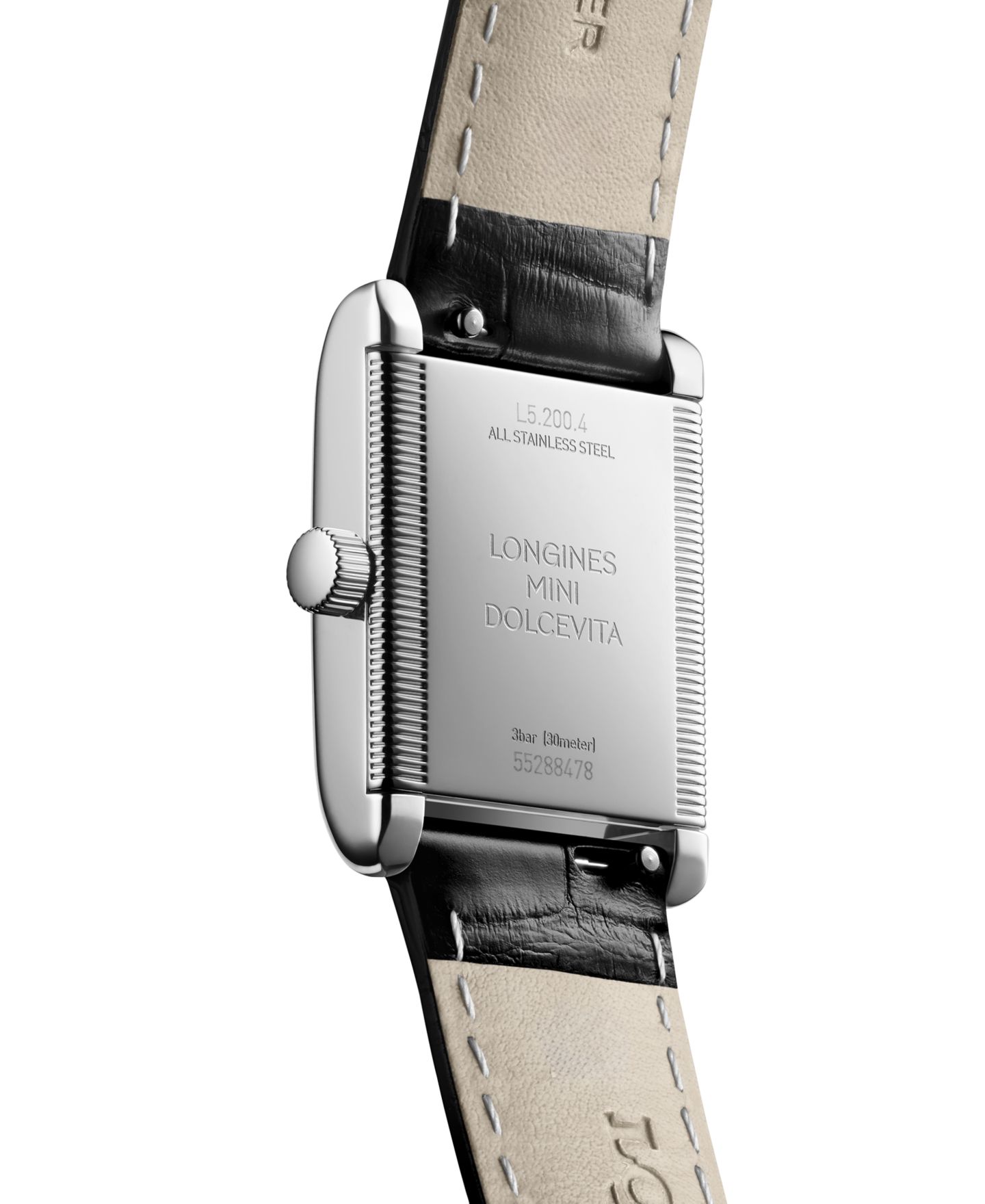 Женские часы Longines Swiss Mini DolceVita Black Strap Watch 22x29mm — фото 3