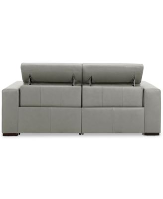 Nevio 82" 2-Pc. Leather Sectional with 2 Power Recliners and Headrests, Created For Macy's