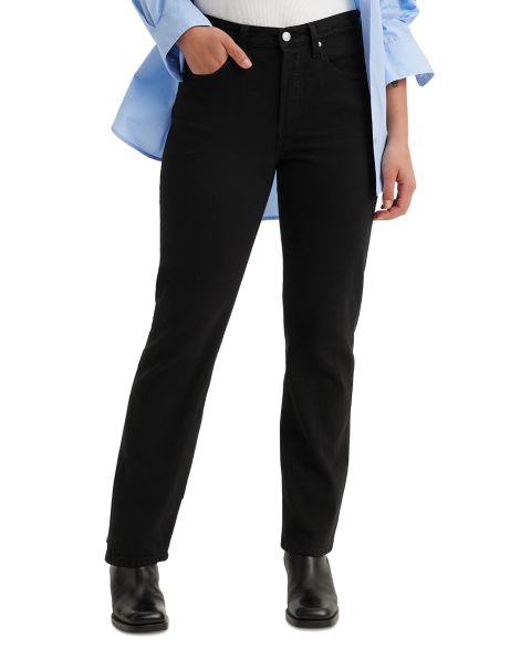 Женские джинсы Levi's 501 Original-Fit Straight-Leg, цвет: Чёрный
