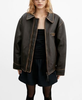 Guess leather jacket macys best sale