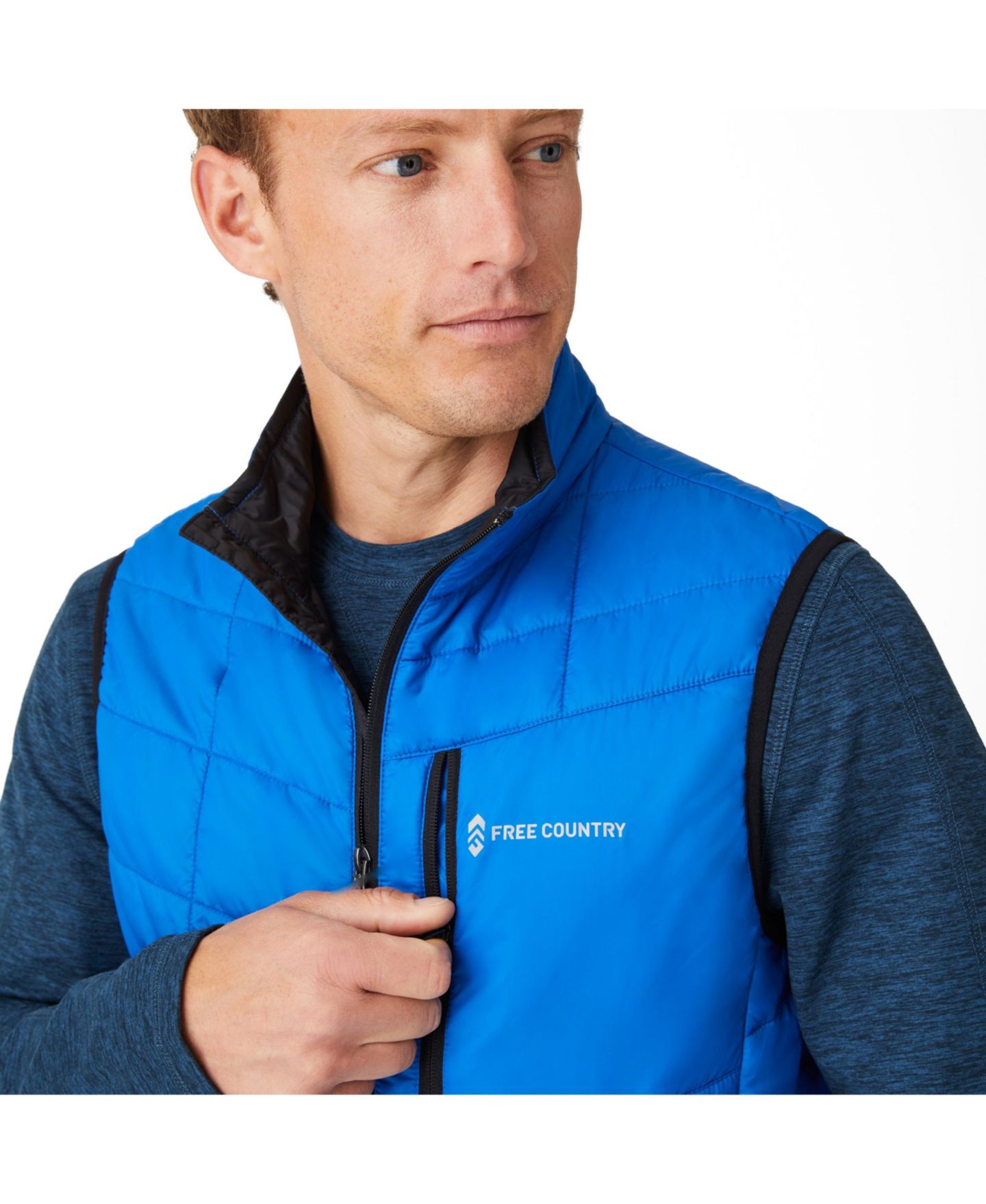 Мужской жилет Free Country FreeCycle Stimson Puffer, цвет: Синий — фото 6