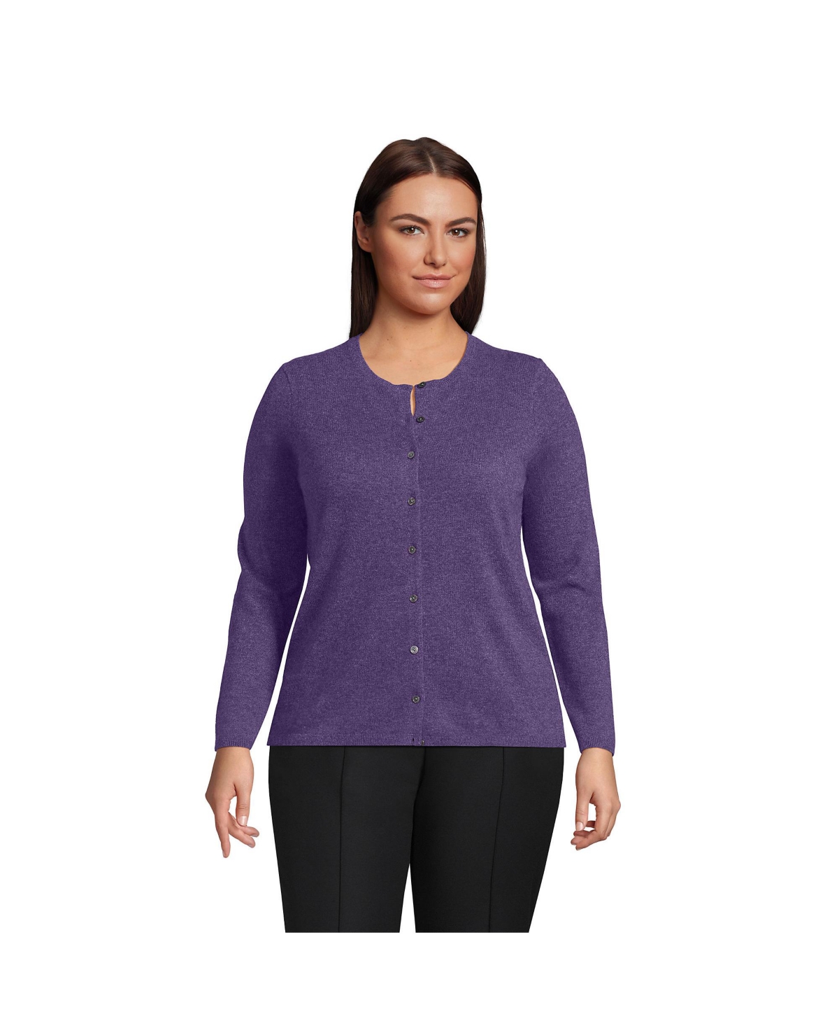 Lands End Plus Size Cashmere Cardigan Sweater Smart Closet