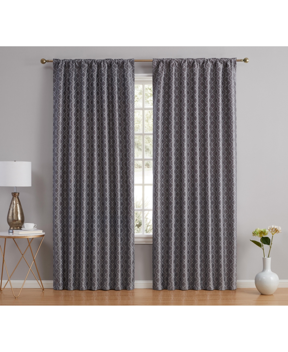 Hlc.me Franklin Moroccan 100% Complete Blackout Thermal Insulated Energy  Savings Heat/Cold Blocking Back Tab Rod Pocket Curtain Drapery for Bedroom  