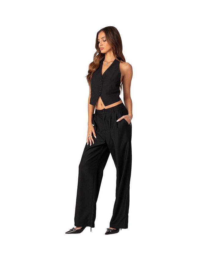 Edikted Women's Finn Open Back Vest Top Macy's