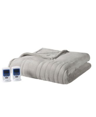 Beautyrest Microplush Heated Blanket Collection With Wifi Technology In Gray