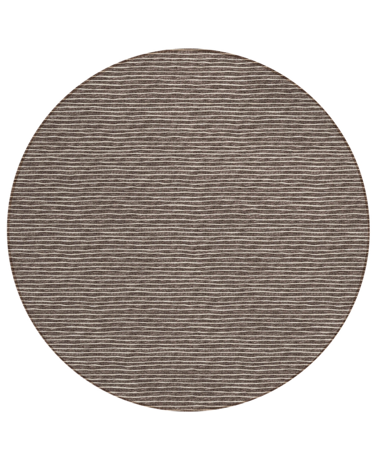 D Style Gatton Washable GTN1 10' x 10' Round Area Rug - Chocolate