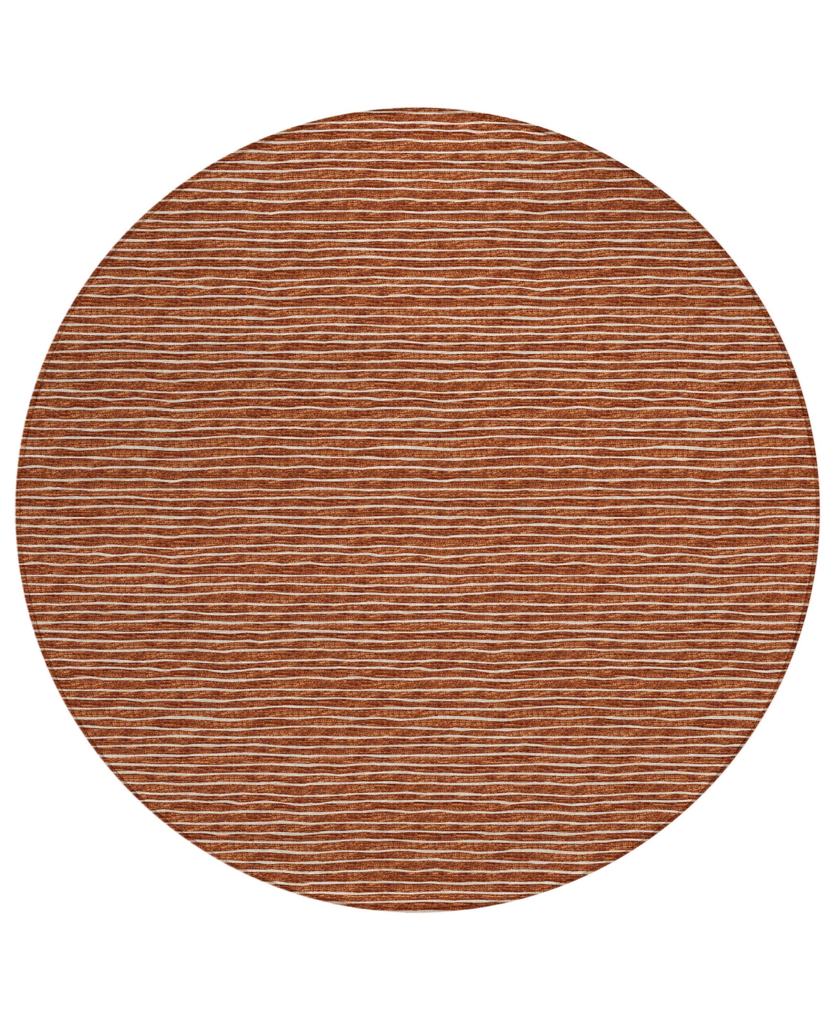 D Style Gatton Washable GTN1 10' x 10' Round Area Rug - Paprika