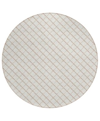 York Washable YO1 4' x 4' Round Area Rug