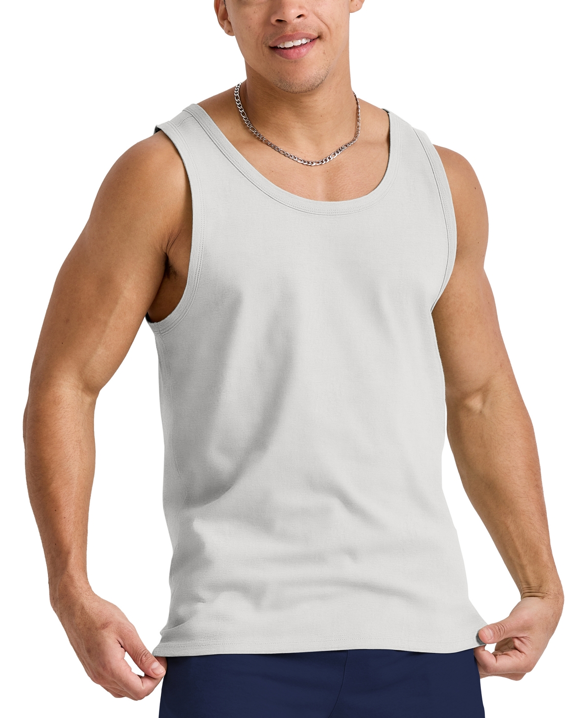 Men's Hanes Originals Tri-Blend Crewneck Tank Top - Eco White