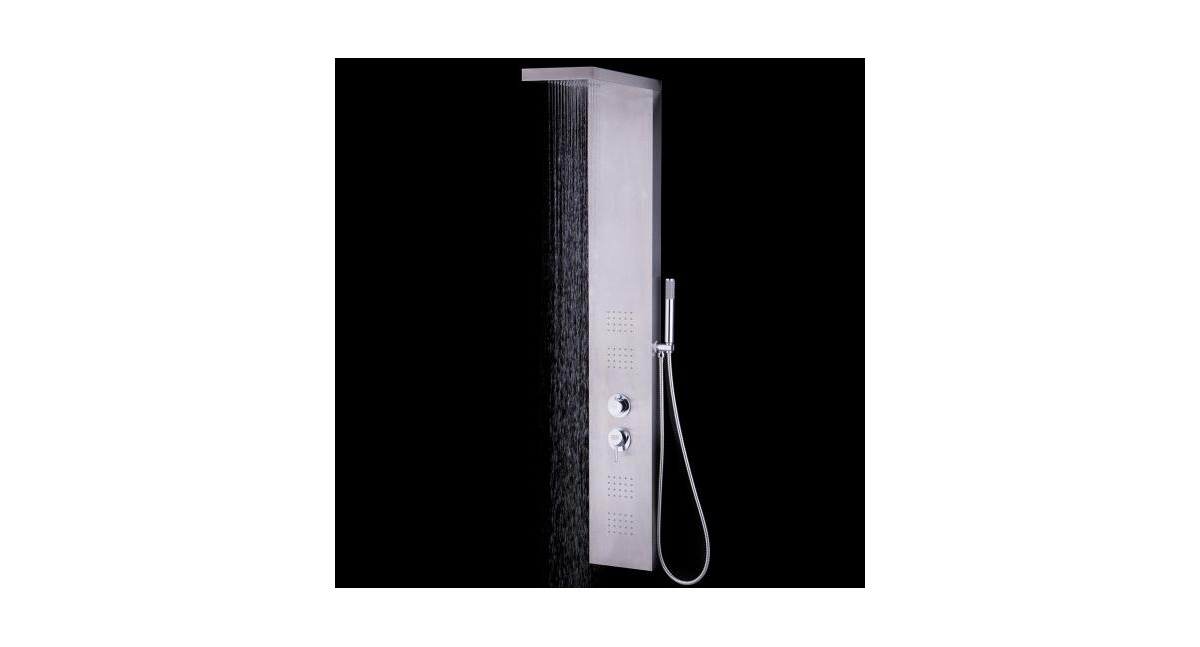 Slickblue Brushed Stainless Steel Shower Panel Rainfall Waterfall
