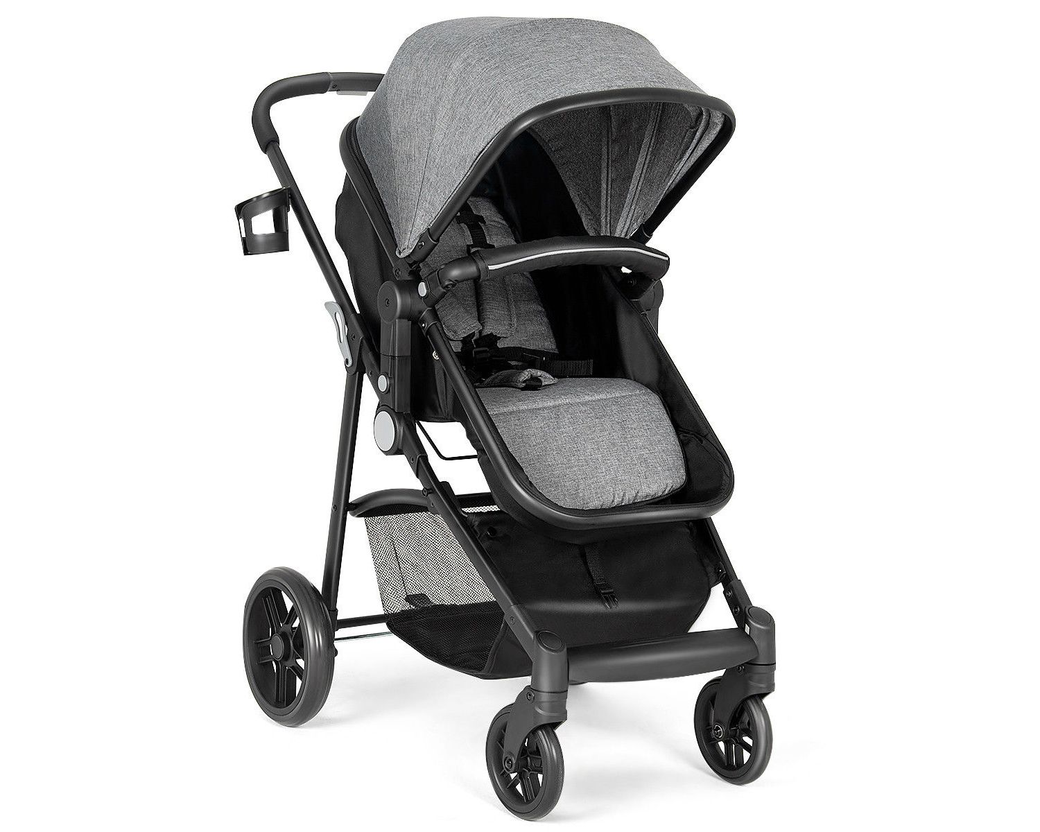 2-in-1 Baby Pushchair with Foldable Design for Newborn Infants