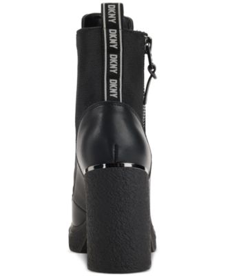 Women's Toia Lace-Up Zip Block Heel Booties