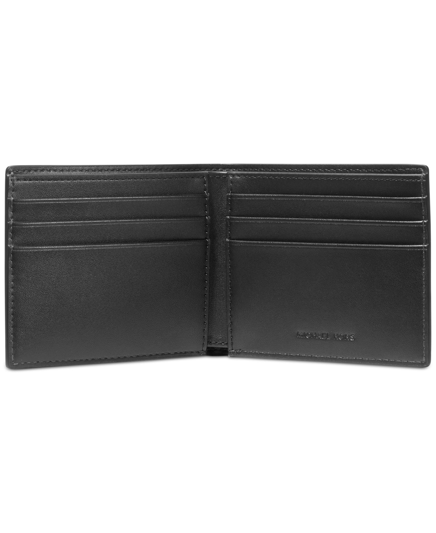 Мужской кошелёк Michael Kors Signature Slim Logo Billfold Wallet, цвет: Тёмно-синий — фото 2
