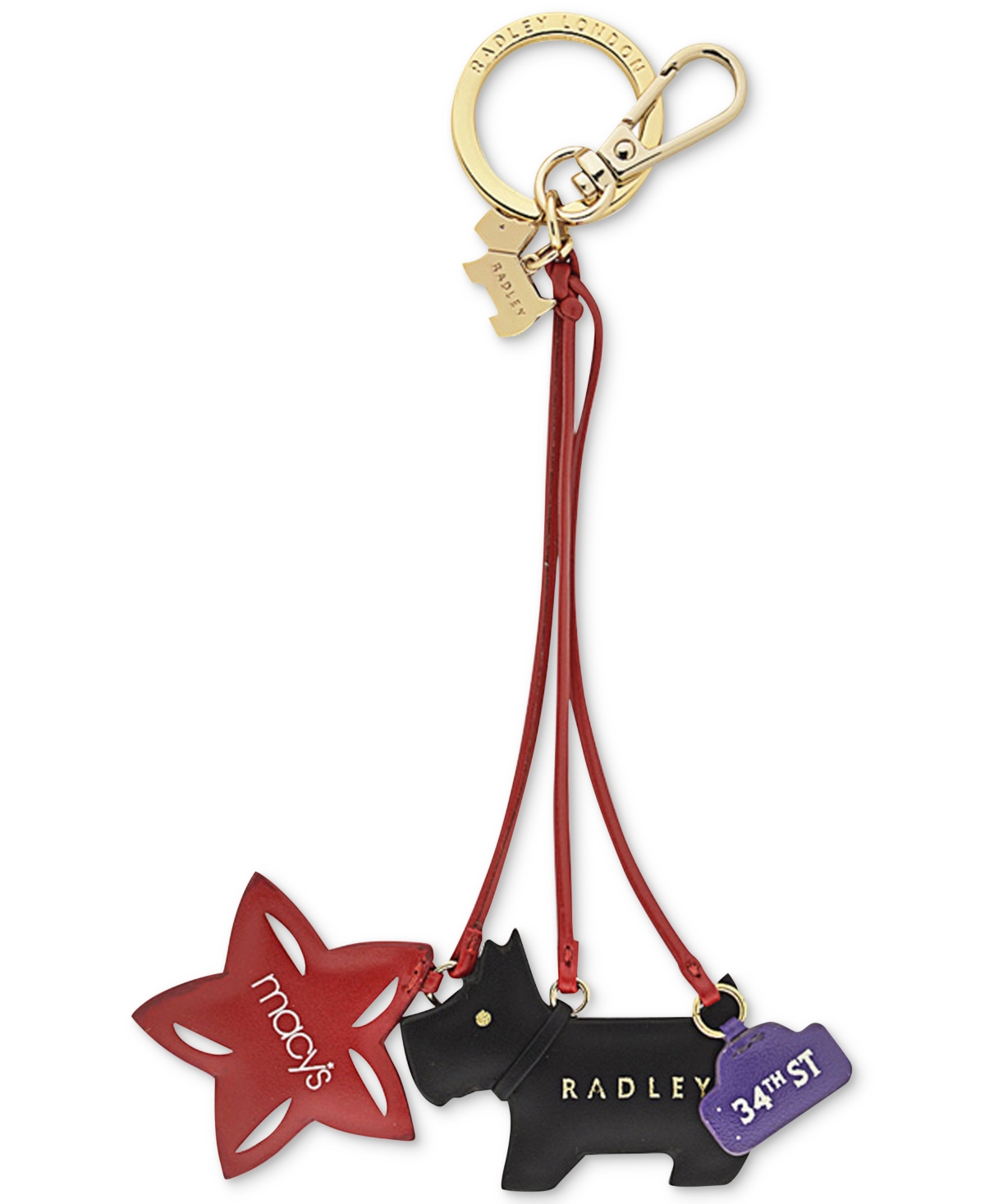RADLEY LONDON MACY'S PARADE LEATHER BAG CHARM 