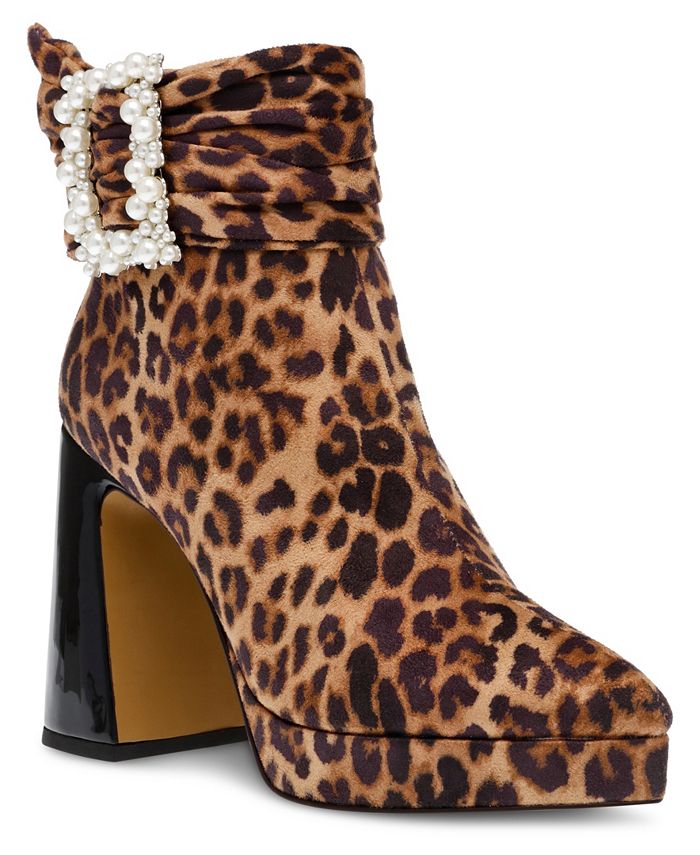Embellished buckle store bootie
