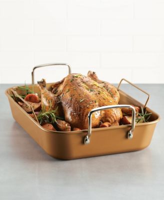 Bakeware Nonstick 11" x 15" Roaster with Convertible Rack