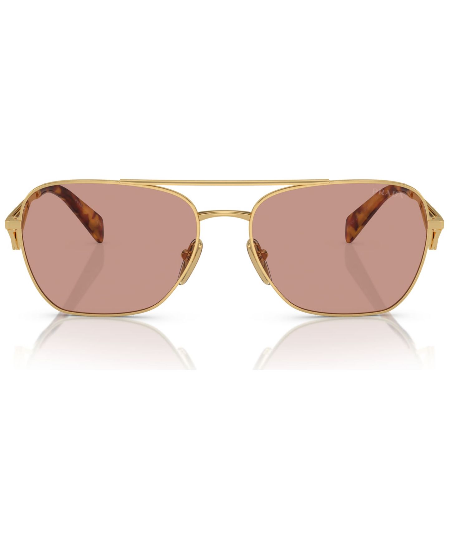 Женские солнцезащитные очки PRADA Symbole Round Sunglasses, PR A50S, цвет: Золотой / Разноцветный — фото 2