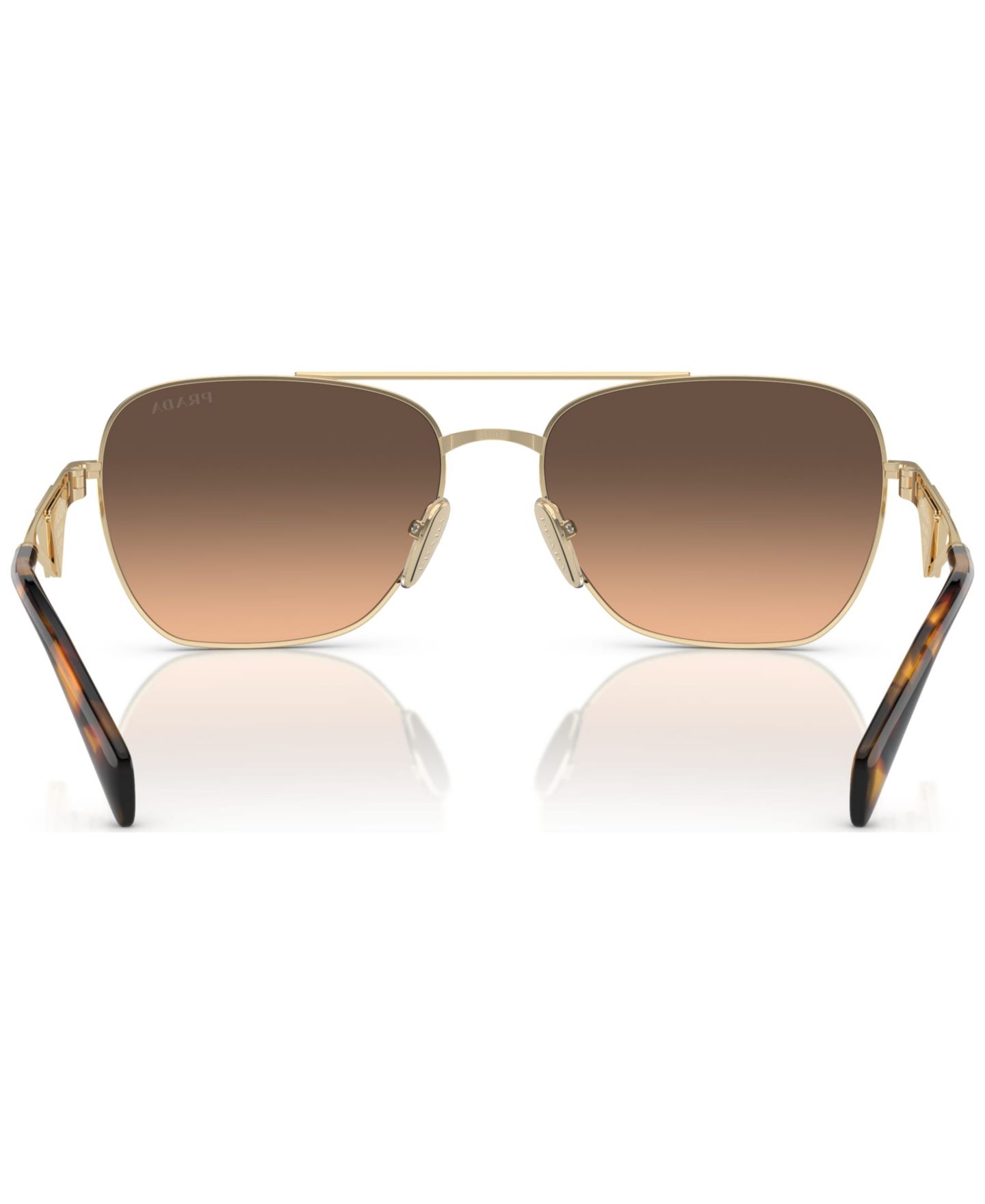 Женские солнцезащитные очки Prada Rectangular Sunglasses, Gradient PR A50S, цвет: Бледный золотой — фото 3
