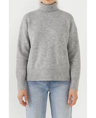 売れ筋商品|||イングリッシュファクトリー ニット&セーター アウター レディース Women's Turtleneck Long Sleeve Sweater Cream Cream Long Sleeve Turtleneck Chunky Sweater | Lime Lush Boutique