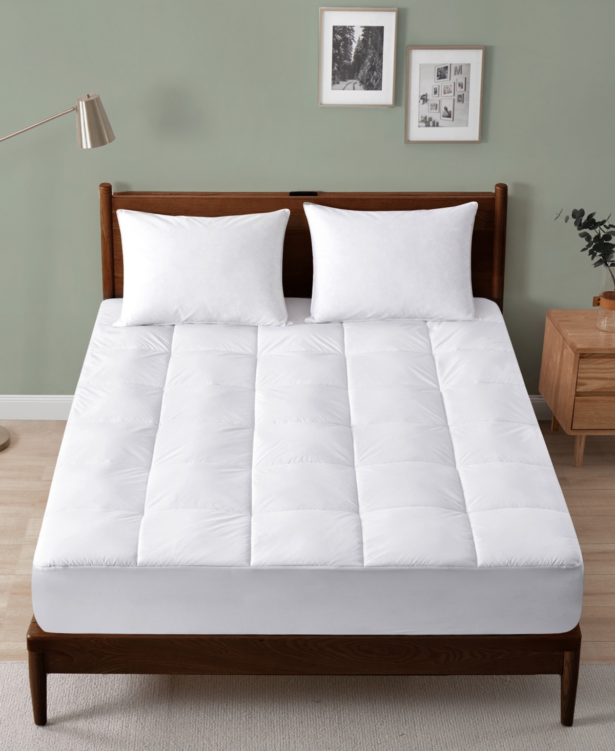 Shop Unikome 18" Deep Ice Cooling Mattress Pad, Queen In White