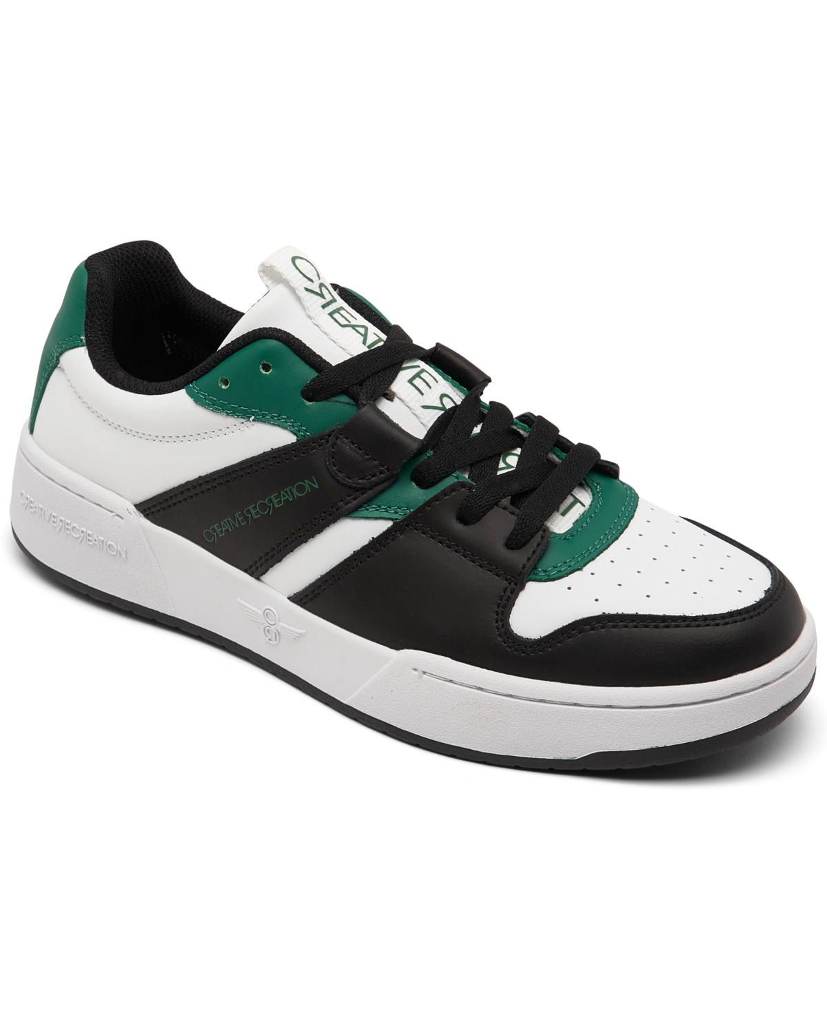 Creative Recreation Women's Janae Low Casual Sneakers From Finish Line In White,black,green