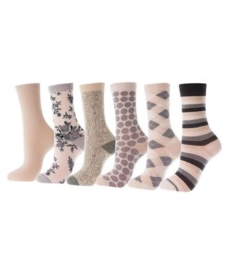 Women's Dress Crew Socks 6 Pack