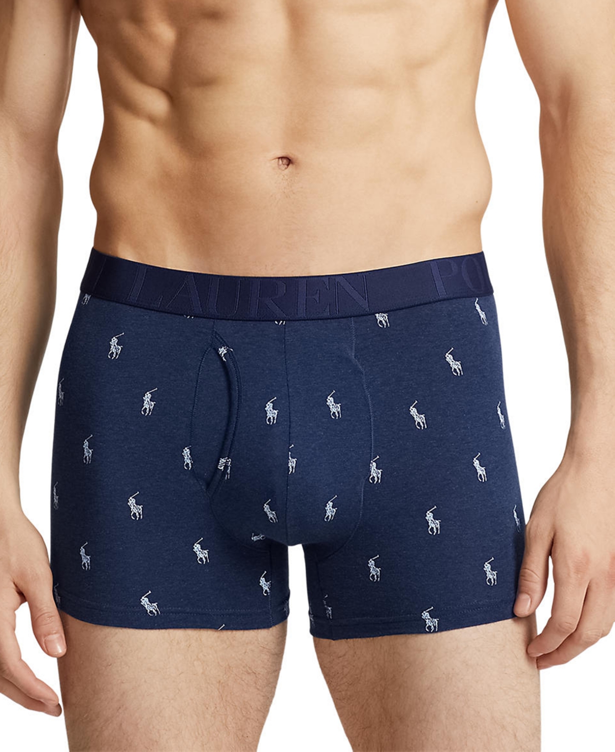 Polo Ralph Lauren Men's 3-Pack. Classic Stretch Trunks - Cruise Navy Pony