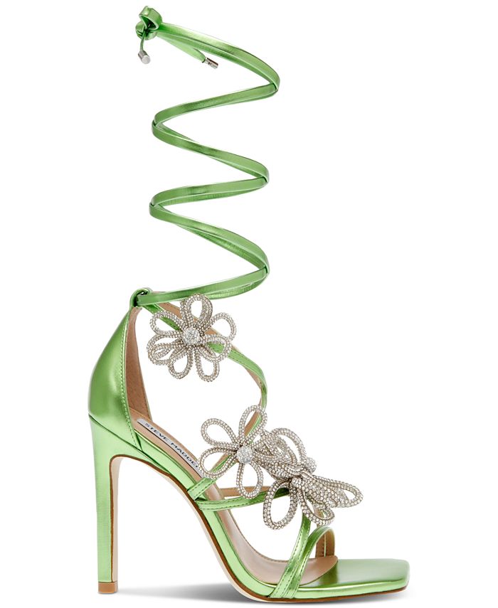 Steve Madden Women's Unleashed Flower Detailed Lace-Up Stiletto Sandals ...