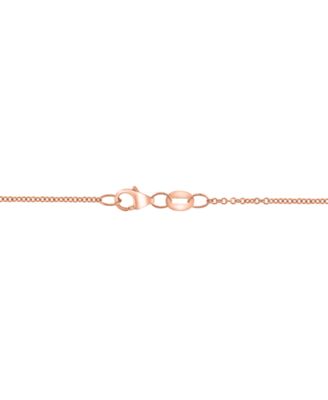 EFFY&reg; Ruby (1/8 ct. t.w.) Heart 16" Pendant Necklace in 14k Rose Gold