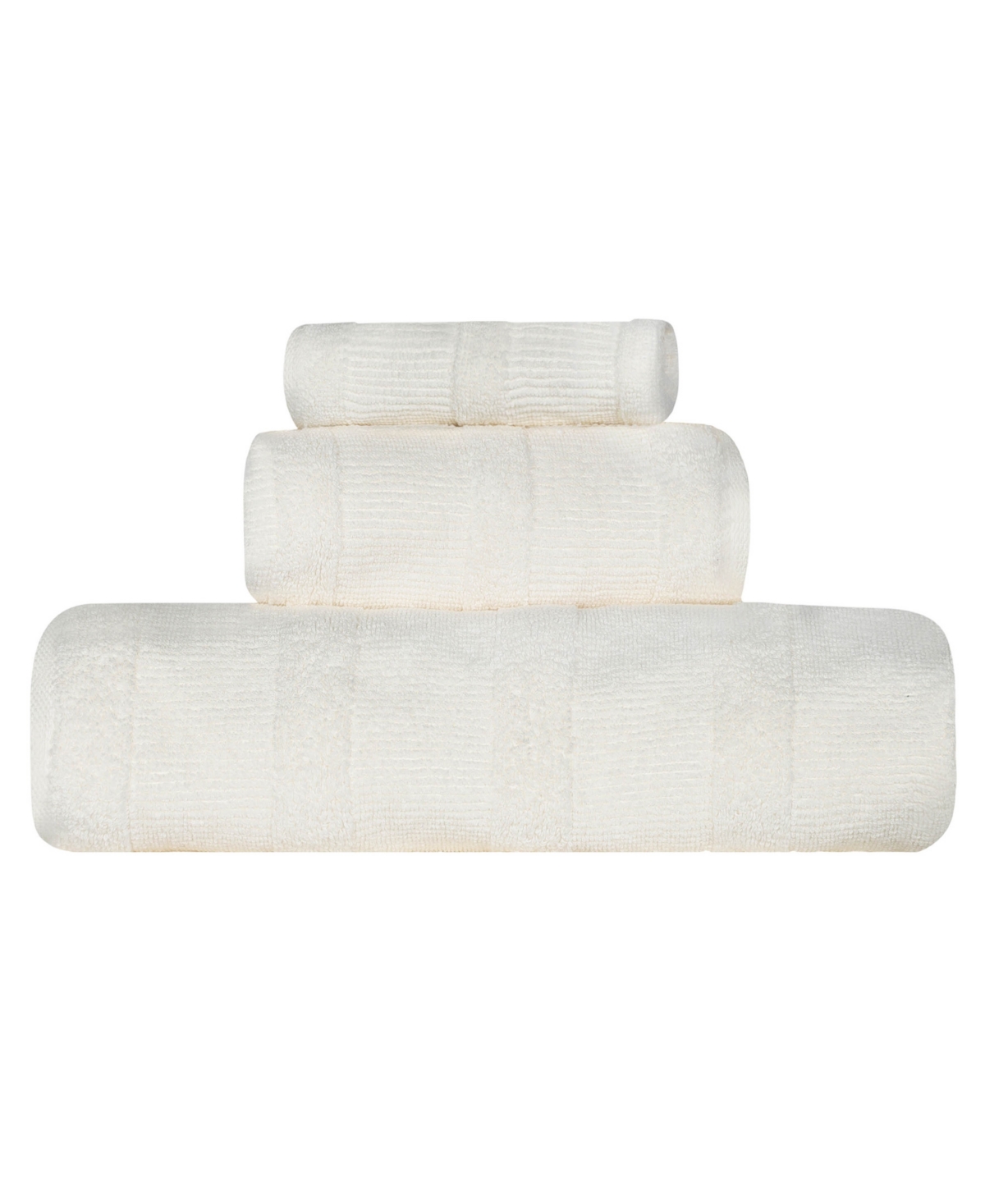Superior Roma Ribbed Turkish Cotton Quick-Dry Solid Assorted Highly Absorbent Towel